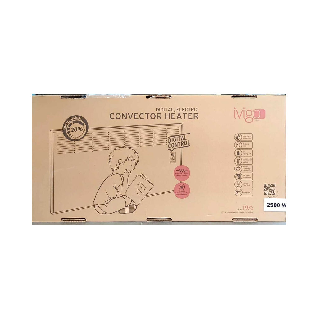 İvigo Dijital Panel Konvektör Isıtıcı 2500 W – Beyaz, 45x90 cm (EPK4590E25B)