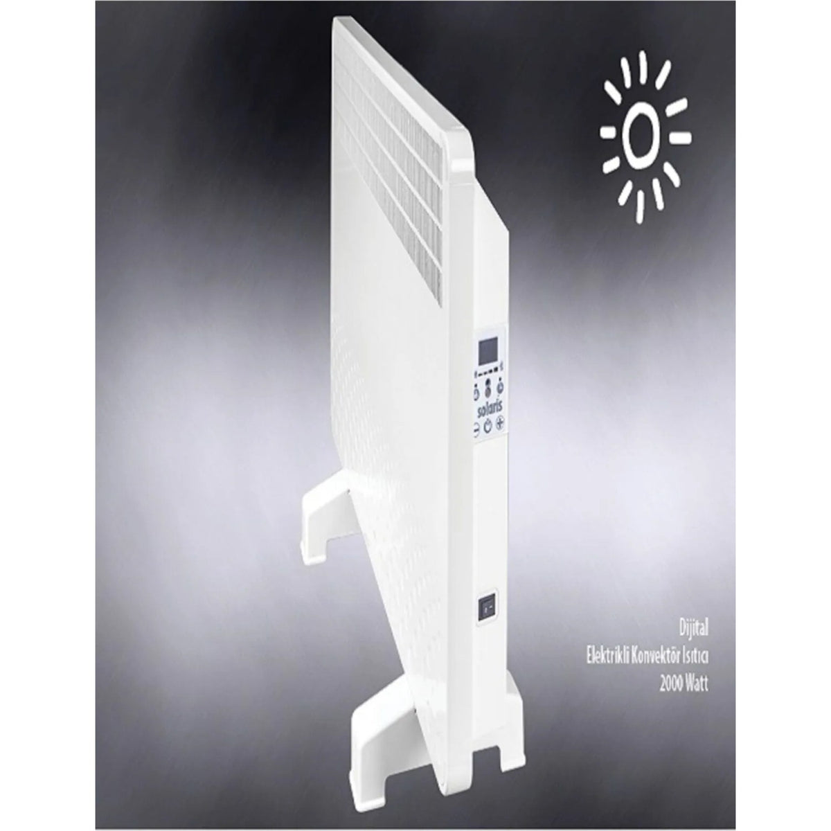 Solaris Dijital Konvektör Isıtıcı 2000 W – Beyaz, 45x70 cm (KIP4570E20)