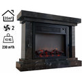 Heatbox Elektrikli Fanlı Şömine Large 1500/3000 W – Lotus Desenli, Bluetooth Ses Efektli