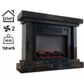 Heatbox Elektrikli Fanlı Şömine Medium 1000/2000 W – Lotus Desenli, Bluetooth Ses Efektli