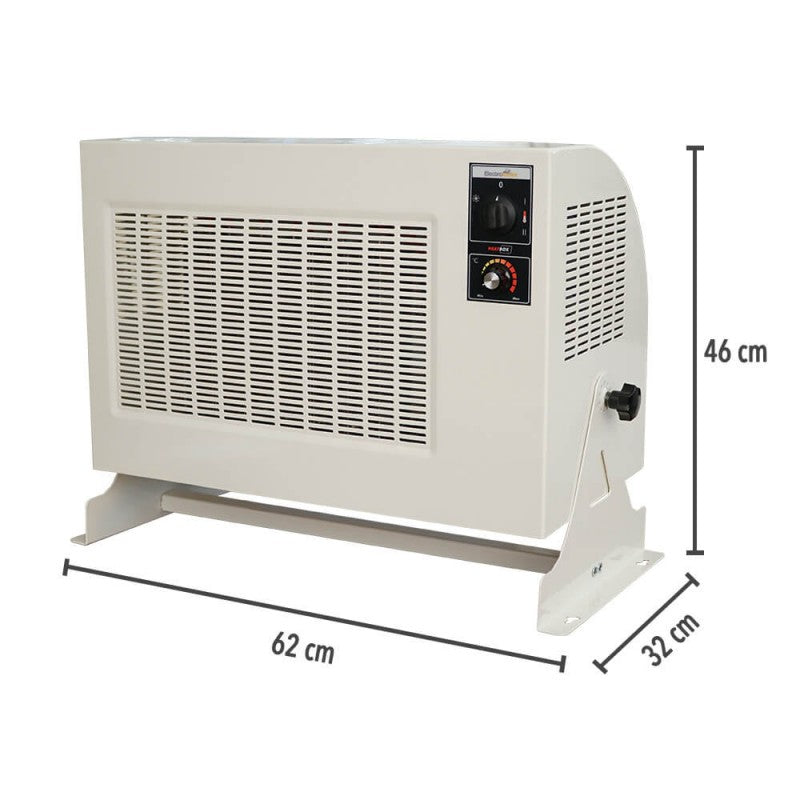 Heatbox Pro Endüstriyel Fanlı Isıtıcı 4500/9000 W – Trifaze, Krem