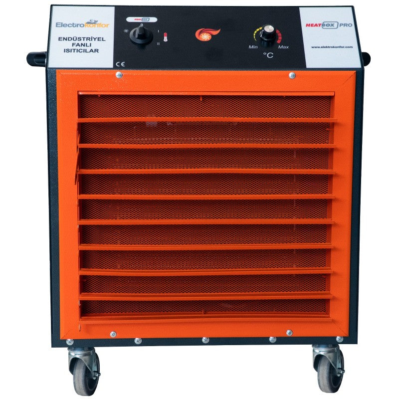 Heatbox Pro Endüstriyel Fanlı Isıtıcı 9000/18000 W – Trifaze, Füme