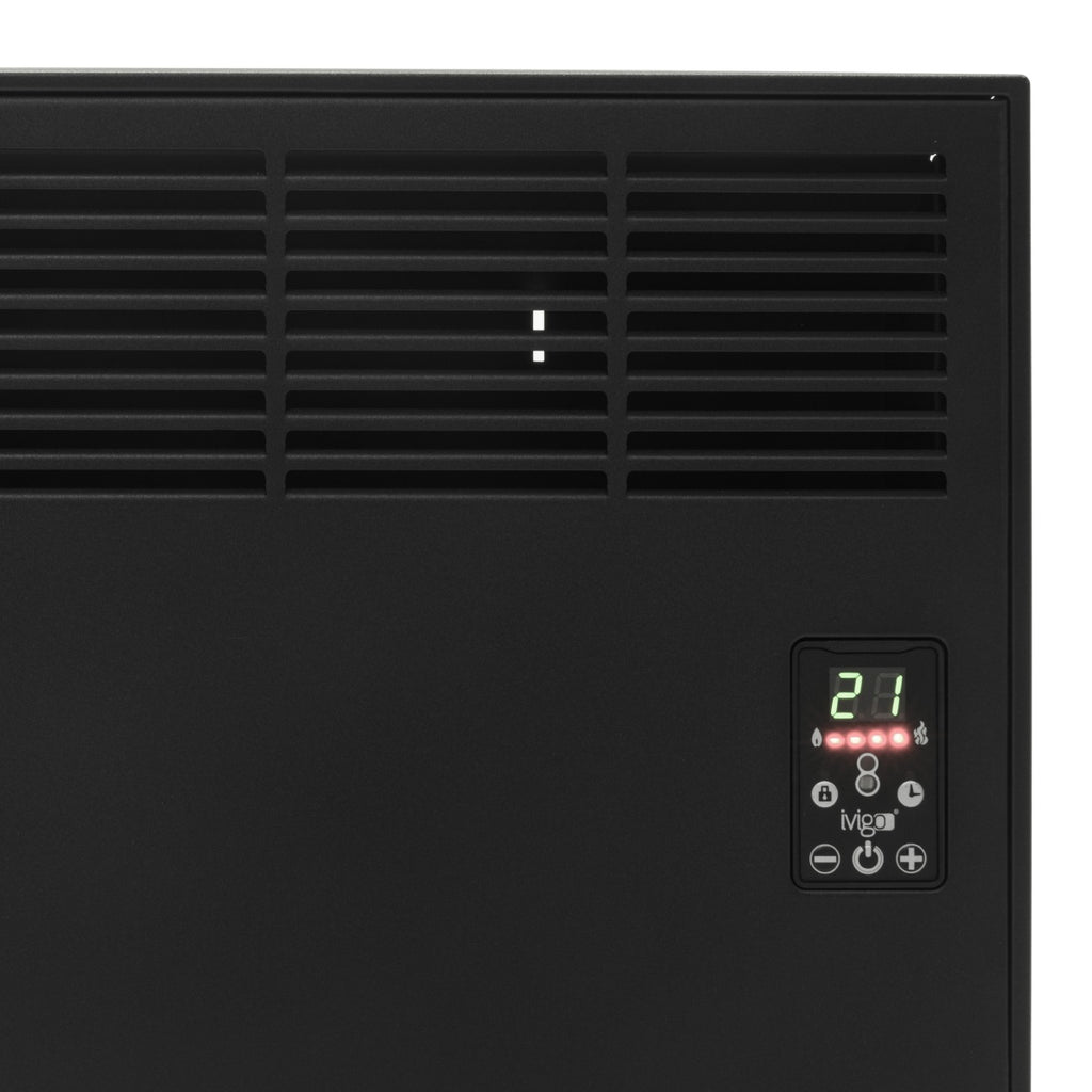 İvigo EPK4590E25S 2500 W mat siyah dijital konvektör ısıtıcı